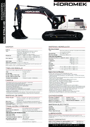 Excavatrice sur chenilles Hidromek HMK 370 LC-HD