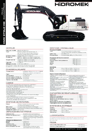 Excavatrice sur chenilles Hidromek HMK 370 LC-HD
