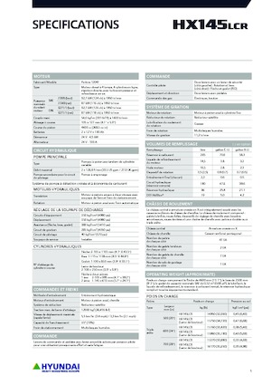 Excavatrice sur chenilles Hyundai HX145LCR