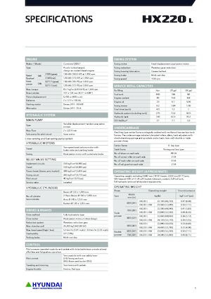 Excavatrice sur chenilles Hyundai HX220L