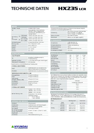 Excavatrice sur chenilles Hyundai HX235LCR