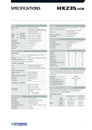 Excavatrice sur chenilles Hyundai HX235LCR