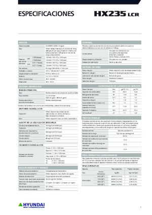 Excavatrice sur chenilles Hyundai HX235LCR