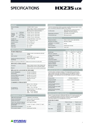 Excavatrice sur chenilles Hyundai HX235LCR