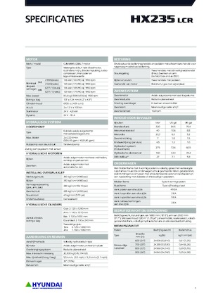 Excavatrice sur chenilles Hyundai HX235LCR