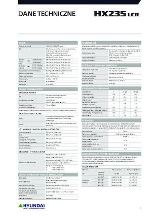 Excavatrice sur chenilles Hyundai HX235LCR