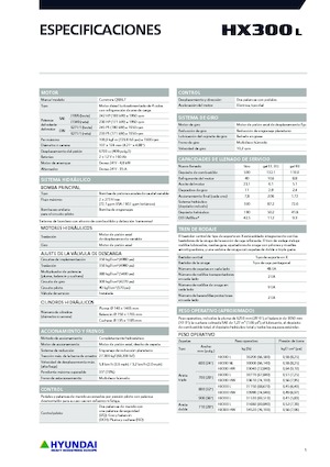 Excavatrice sur chenilles Hyundai HX300HW