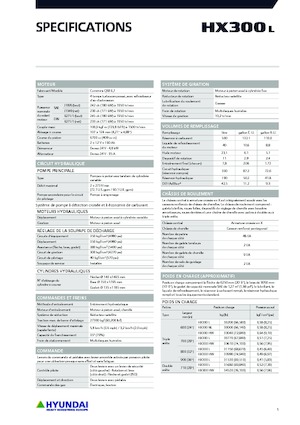 Excavatrice sur chenilles Hyundai HX300L