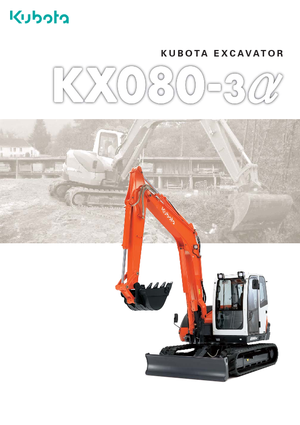 Excavatrice sur chenilles Kubota KX080-3α