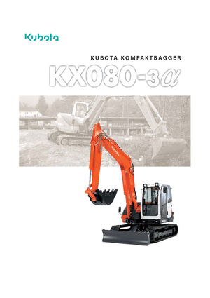 Excavatrice sur chenilles Kubota KX080-3α