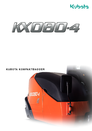 Excavatrice sur chenilles Kubota KX080-4