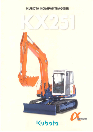 Excavatrice sur chenilles Kubota KX251α