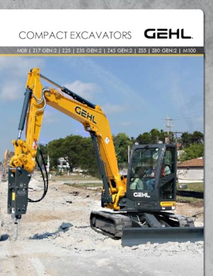 Excavatrice sur chenilles Gehl M100