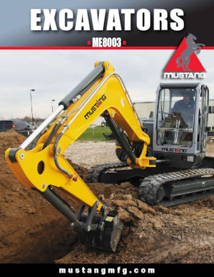 Excavatrice sur chenilles Mustang ME8003