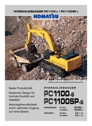 Excavatrice sur chenilles Komatsu PC1100-6