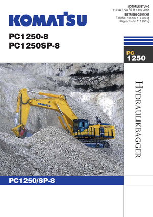 Excavatrice sur chenilles Komatsu PC1250SP-8