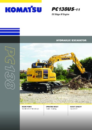 Excavatrice sur chenilles Komatsu PC138US-11E0