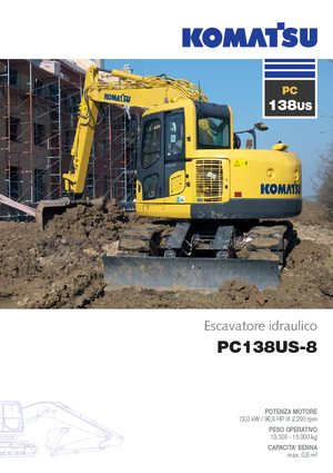 Excavatrice sur chenilles Komatsu PC138US-8