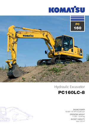 Excavatrice sur chenilles Komatsu PC160LC-8