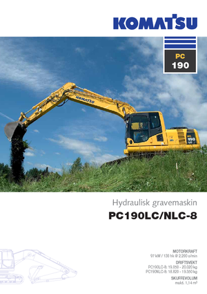 Excavatrice sur chenilles Komatsu PC190-8 LC