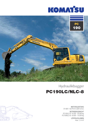 Excavatrice sur chenilles Komatsu PC190-8 LC