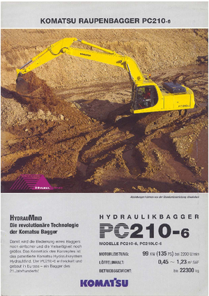 Excavatrice sur chenilles Komatsu PC210LC-6 active Plus