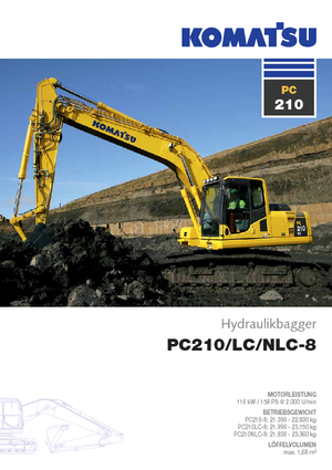Excavatrice sur chenilles Komatsu PC210LC-8