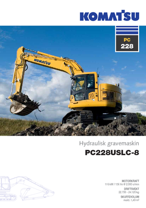 Excavatrice sur chenilles Komatsu PC228US-LC-8