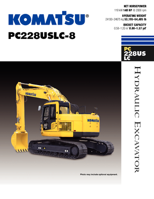 Excavatrice sur chenilles Komatsu PC228US-LC-8
