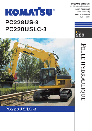 Excavatrice sur chenilles Komatsu PC228US-LC-3