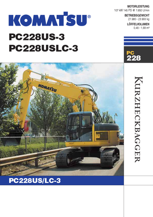 Excavatrice sur chenilles Komatsu PC228US-LC-3