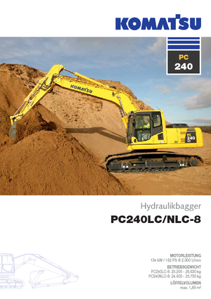 Excavatrice sur chenilles Komatsu PC240LC-8