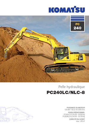 Excavatrice sur chenilles Komatsu PC240LC-8