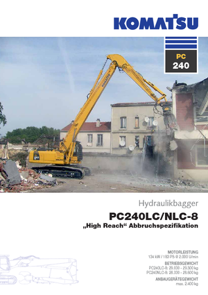 Excavatrice sur chenilles Komatsu PC240LC-8