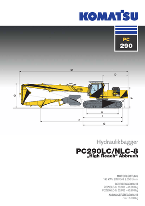 Excavatrice sur chenilles Komatsu PC290NHRD-8