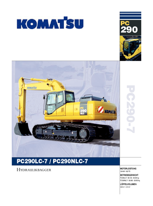 Excavatrice sur chenilles Komatsu PC290LC-7