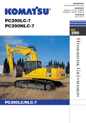Excavatrice sur chenilles Komatsu PC290LC-7