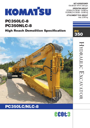 Excavatrice sur chenilles Komatsu PC350NLC-8