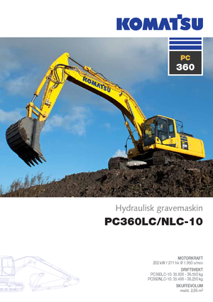 Excavatrice sur chenilles Komatsu PC360LC-10
