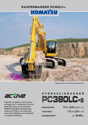 Excavatrice sur chenilles Komatsu PC380LC-6 active