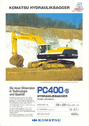 Excavatrice sur chenilles Komatsu PC400LC-5