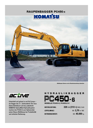Excavatrice sur chenilles Komatsu PC450LC-6