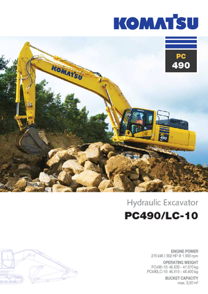 Excavatrice sur chenilles Komatsu PC490LC-10