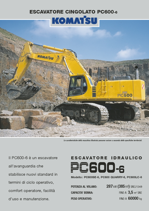 Excavatrice sur chenilles Komatsu PC600-6