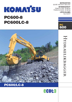 Excavatrice sur chenilles Komatsu PC600-8