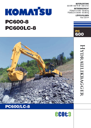 Excavatrice sur chenilles Komatsu PC600LC-8