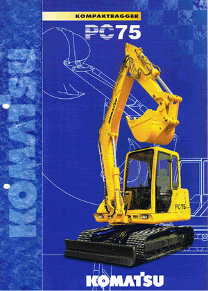 Excavatrice sur chenilles Komatsu PC75-1
