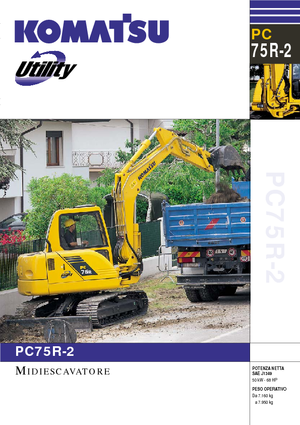Excavatrice sur chenilles Komatsu PC75R-2
