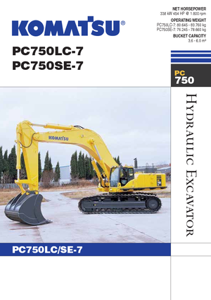 Excavatrice sur chenilles Komatsu PC750LC-7
