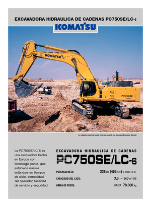 Excavatrice sur chenilles Komatsu PC750SE-6